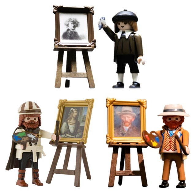 무료배송) 화가시리즈 반 고흐+뒤러+램브란트 자화상 세트 vanGogh + Rembrandt + Durer 70475 6107 70456